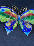 Cloisonne Butterfly Brooch Magnet (D)