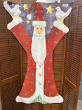 Primitive Santa Flag Carol Endres