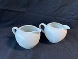 Pair Of Everyday White Porcelain Creamers
