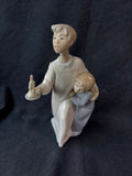 Lladro #4874 Boy and Girl With Candle Figurine