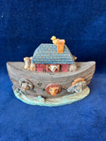 Noah's Ark Figurine Statue With Animals Resin Ceramic Shelf Statue