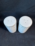 Pair Of Porcelain Snow Flake Salt & Pepper Shakers