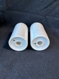 Pair Of Porcelain Snow Flake Salt & Pepper Shakers
