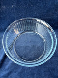 Pair Of Vintage Pyrex Clear Glasses Ribbed Souffle Bowl Baking Dishes