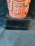 Wooden Laughing Buddha On Stand *Read Description*