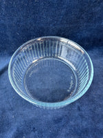 Pair Of Vintage Pyrex Clear Glasses Ribbed Souffle Bowl Baking Dishes