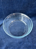 Pair Of Vintage Pyrex Clear Glasses Ribbed Souffle Bowl Baking Dishes
