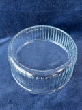 Pair Of Vintage Pyrex Clear Glasses Ribbed Souffle Bowl Baking Dishes