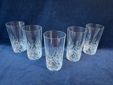 Set Of 5 Highball Cut Glasses