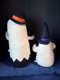 Pair Of Halloween Ghosts With Boo Banners