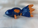 Ceramic Blue And Orange Fish Tabletop Figurine