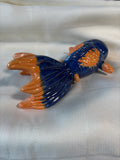 Ceramic Blue And Orange Fish Tabletop Figurine