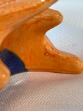 Ceramic Blue And Orange Fish Tabletop Figurine