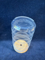 Set Of 4 Glass Tumblers With Bamboo Lids And Straws