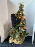 Ditz Black Bear Plush Christmas Tree It’s A Ditz Hen House Tabletop Tree, Lights Work