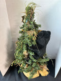 Ditz Black Bear Plush Christmas Tree It’s A Ditz Hen House Tabletop Tree, Lights Work