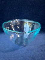 Pyrex Teardrop Clear Blue Tint Glass Mixing Batter Bowl