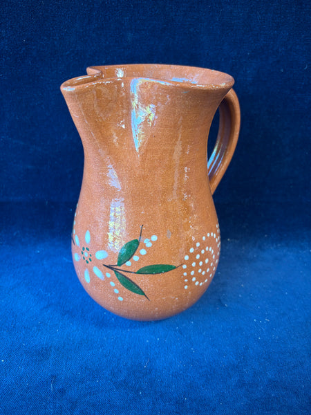 Terracotta Folk Art Pottery Pitcher