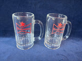 Pair Of Budweiser Beer Glass Mugs
