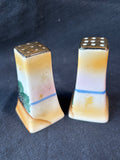 Hand Painted Dutch Windmill Tapered Japan Porcelain Salt Pepper Set