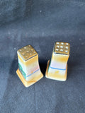 Hand Painted Dutch Windmill Tapered Japan Porcelain Salt Pepper Set