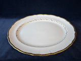 Large White And Golden Serving Platter