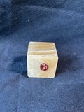 Mexican Banded Onyx Stone Cube Paperweight
