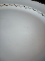 Large White And Golden Serving Platter