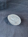 Egg Shaped Chantilly Cut Glass Crystal Trinket Dish