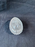 Egg Shaped Chantilly Cut Glass Crystal Trinket Dish