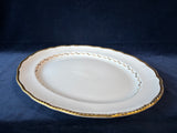 Large White And Golden Serving Platter