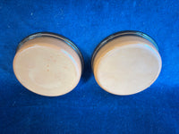 Pair Of Glazed Terracotta Crème Brûlée Bowls