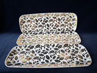 Set Of 3 Melamine Holiday Serving Trays