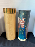 Lot Of 2 Folk Art Style Wine Bottle Gift Boxes