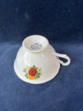 Royal Grafton England Fine Bone China Red & Yellow Rose Tea Cup & Saucer