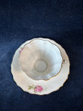 Floral Pink And Gold Teacup & Saucer Set