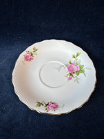 Floral Pink And Gold Teacup & Saucer Set