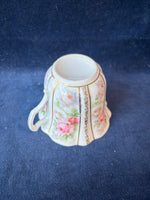 Floral Pink And Gold Teacup & Saucer Set