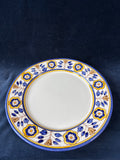 Hand Painted For Williams-Sonoma Nazari Large Blue And Yellow Plate