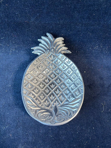 Silver Tone Pineapple Trinket Tray