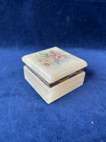 Floral Alabaster Trinket Box