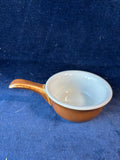 Pair Of Pillivuyt Ramekins Bowls Dishes Single Handle Brown Pottery