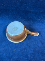 Pair Of Pillivuyt Ramekins Bowls Dishes Single Handle Brown Pottery
