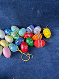 Assorted Lot Of Miniature Wooden Easter Egg Ornaments (21)