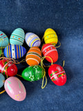 Assorted Lot Of Miniature Wooden Easter Egg Ornaments (21)
