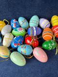 Assorted Lot Of Miniature Wooden Easter Egg Ornaments (21)
