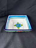 Hand Painted Talavera Pottery Square Trinket Dish Bowl Puebla Mexico