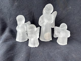 Celebrations with Warmest Wishes Set of 4 Christmas Caroling Angel Candleholders W/Candles