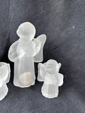 Celebrations with Warmest Wishes Set of 4 Christmas Caroling Angel Candleholders W/Candles