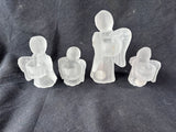 Celebrations with Warmest Wishes Set of 4 Christmas Caroling Angel Candleholders W/Candles